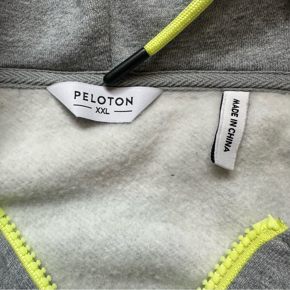 Peleton Gray Full Zip Hoodie Sweatshirt Jacket Size XXLarge - Picture 9 of 12